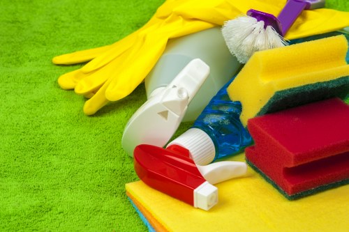 Local deep cleaning team working in Knightsbridge commercial space