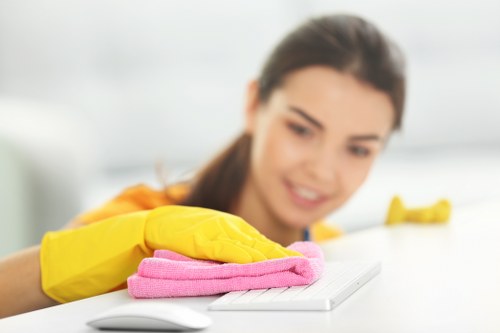 Local floor cleaning service working in a Knightsbridge apartment building